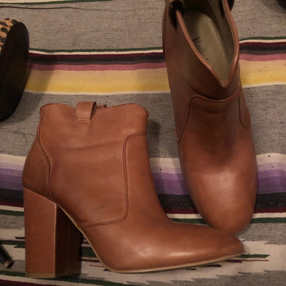 Neiman Marcus leather booties